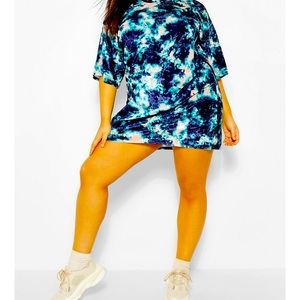 Velvet tie dye dress